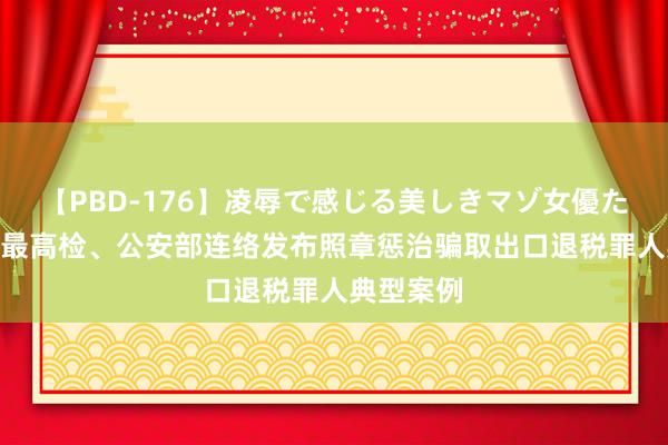 【PBD-176】凌辱で感じる美しきマゾ女優たち8時間 最高检、公安部连络发布照章惩治骗取出口退税罪人典型案例