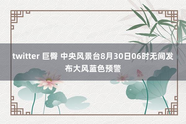 twitter 巨臀 中央风景台8月30日06时无间发布大风蓝色预警