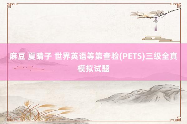 麻豆 夏晴子 世界英语等第查验(PETS)三级全真模拟试题