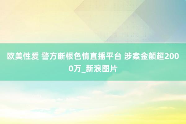 欧美性爱 警方断根色情直播平台 涉案金额超2000万_新浪图片